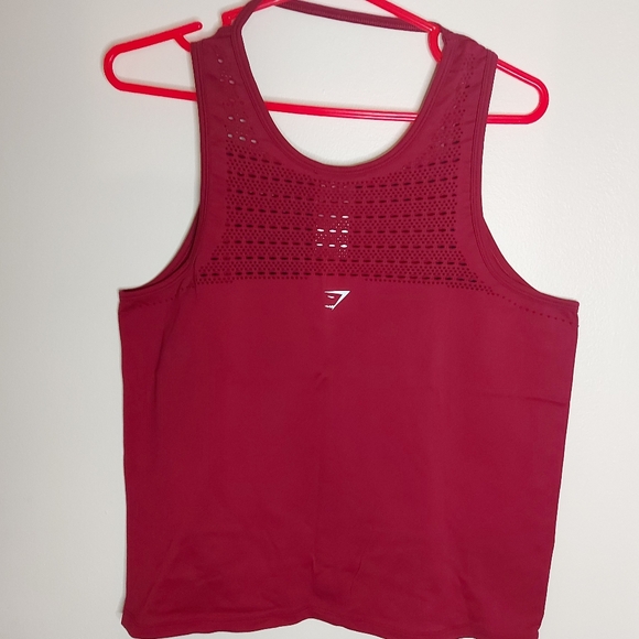 Gymshark Energy Seamless Vest Burgundy - Picture 6 of 9